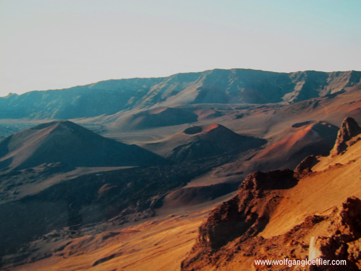Blick über den Krater des Haleakala auf Maui