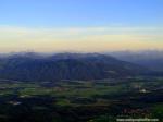 Panoramablick auf die bayrischen Alpen aus einem Ballon
