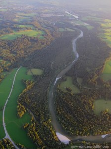 Luftaufnahme der Isar